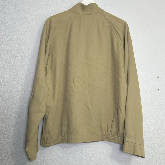 J Crew Vintage Oarsman Grn Tag Men’s Tan Zip Up Jacket Rayon Cotton Size Medium - Picture 2 of 12